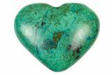 Polished Malachite & Chrysocolla Heart - Peru #250325-1